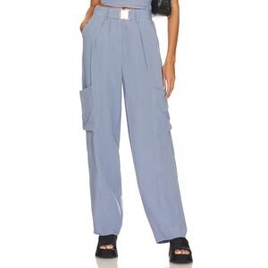 Sovere 'Nouvelle' Blue Cargo Linen Pant Size M